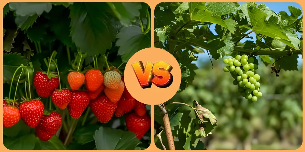 ما الفرق بين ورق العنب وورق الفراولة؟