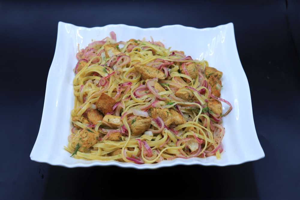 مكرونة بالبصل المكرمل