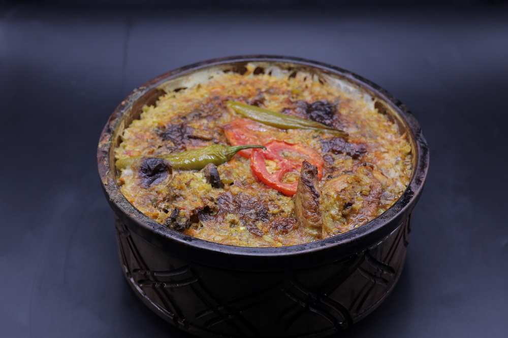 دجاج بالفريك وصوص الزبادي