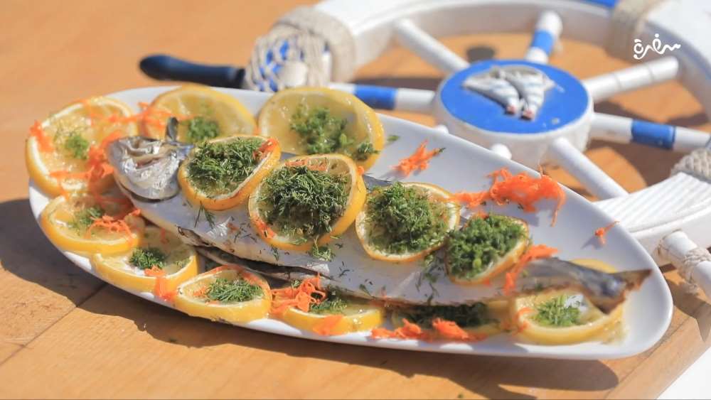 ميرا مشوية بالشبت