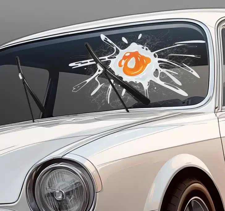 لماذا يجب عليك البقاء في السيارة إذا ألقى أحدهم بيضة على نافذة السيارة