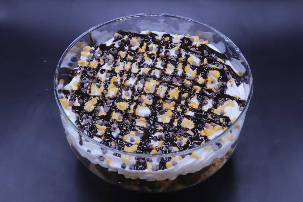 ترايفل الموز وزبدة الفول سوداني