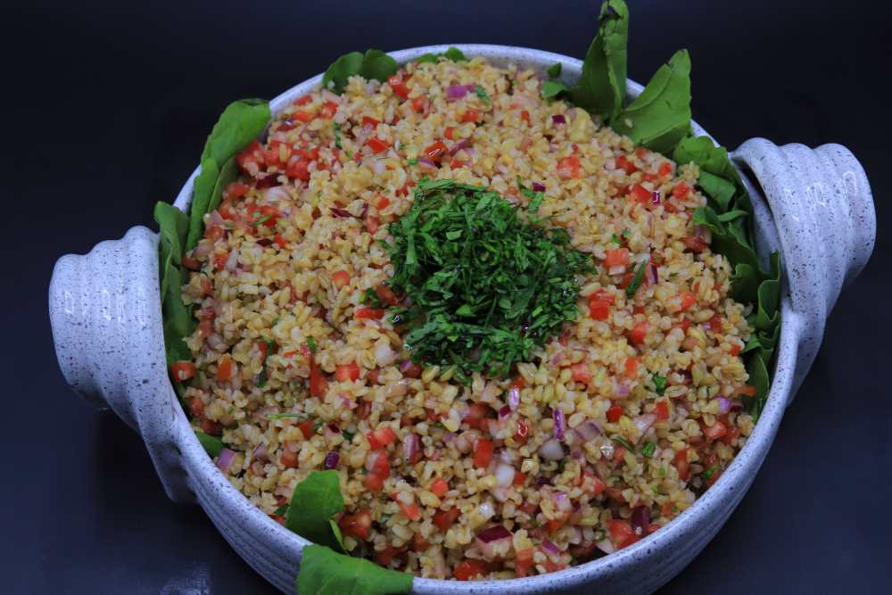 سلطة فريك بدبس الرمان