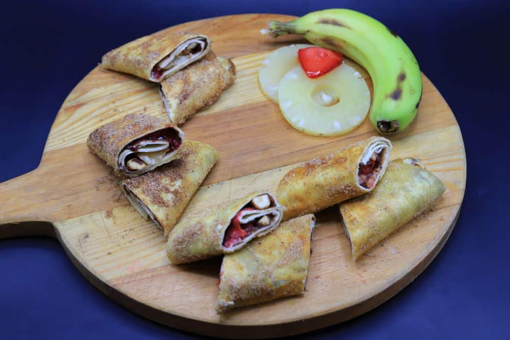 تورتيلا بالموز والشوكولاتة