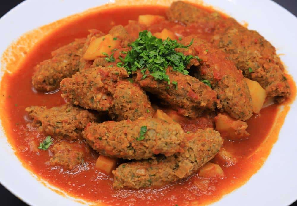 كفتة بالبرغل والبطاطس