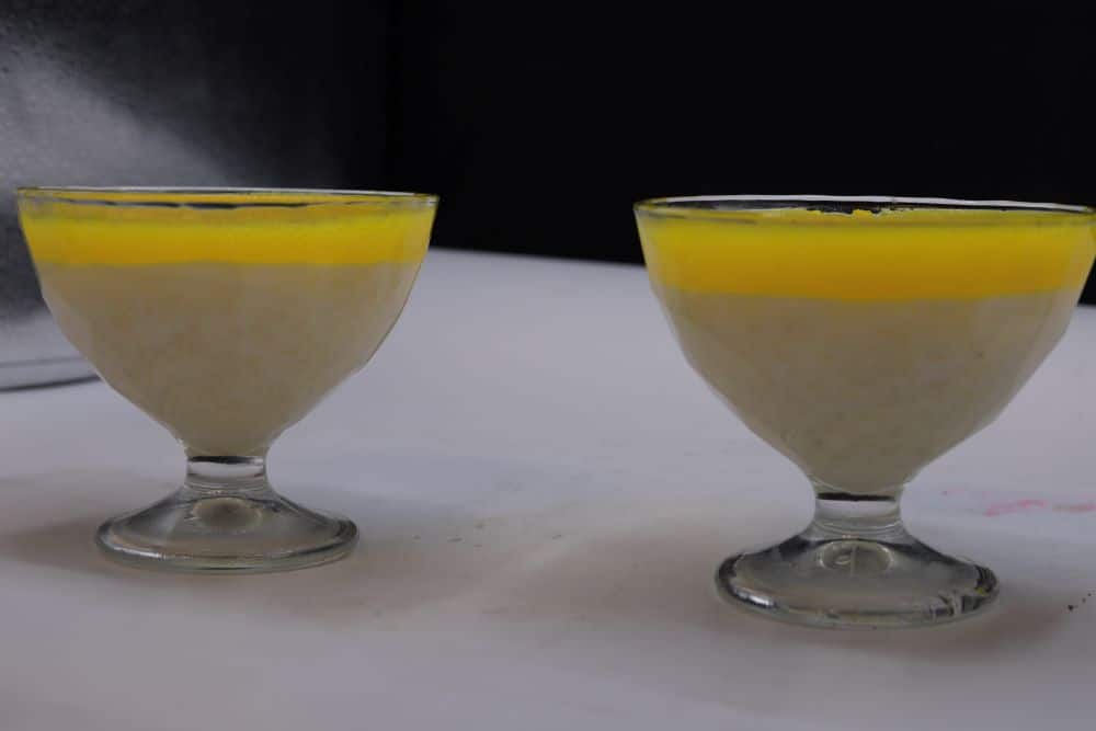 أرز بحليب مع مهلبية البرتقال