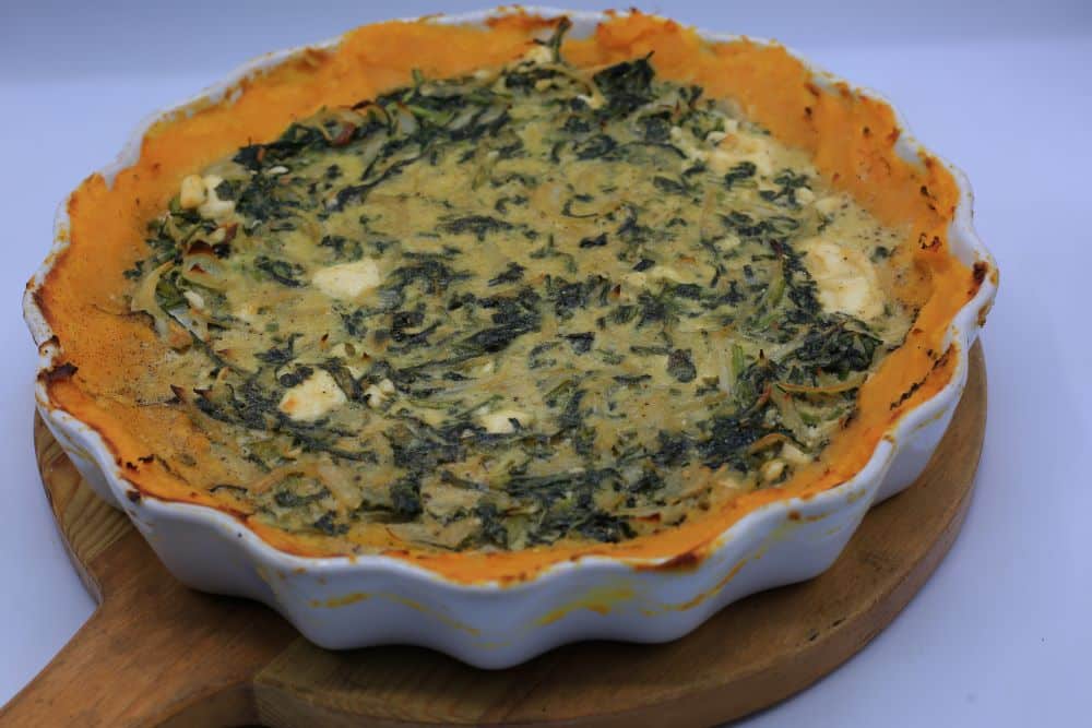 تارت البطاطا بالبسانخ