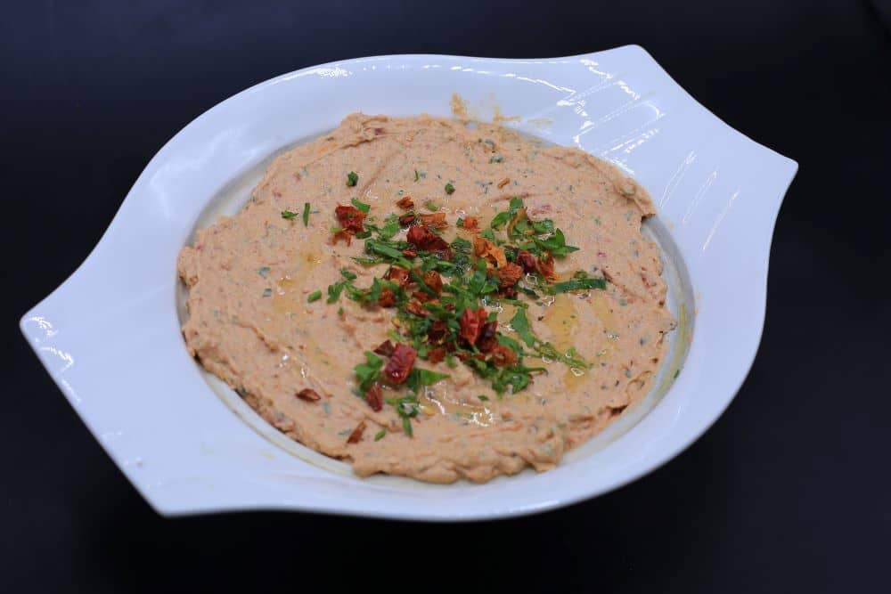 تغميسة جبن مع الخضار المشوي