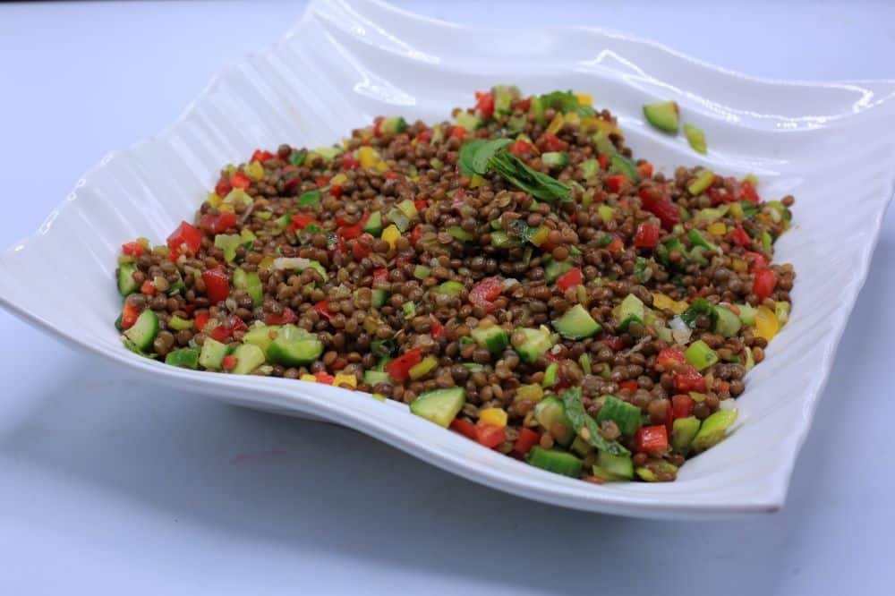 سلطة عدس أسمر