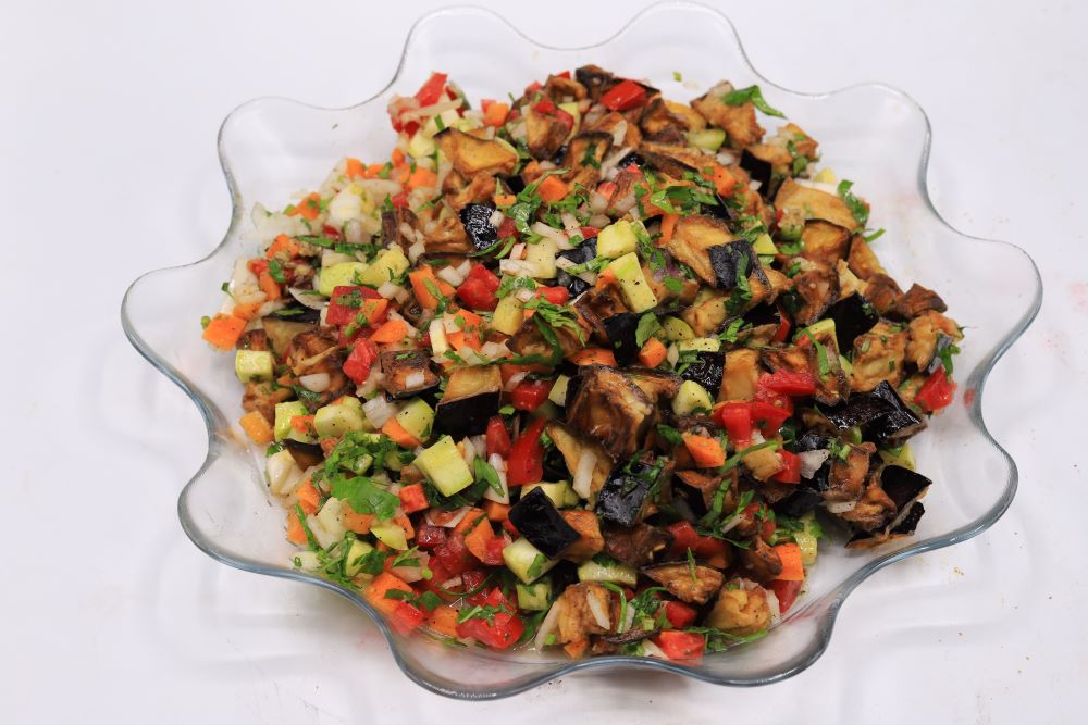 باذنجان بالخضروات