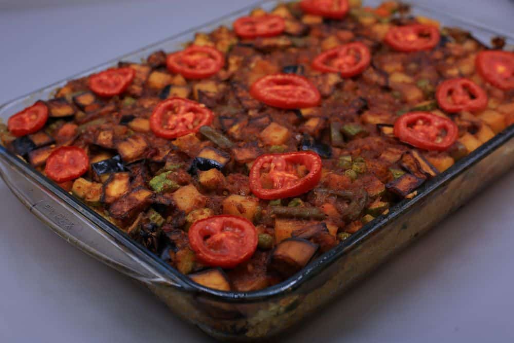 طاجن أرز بالخضار