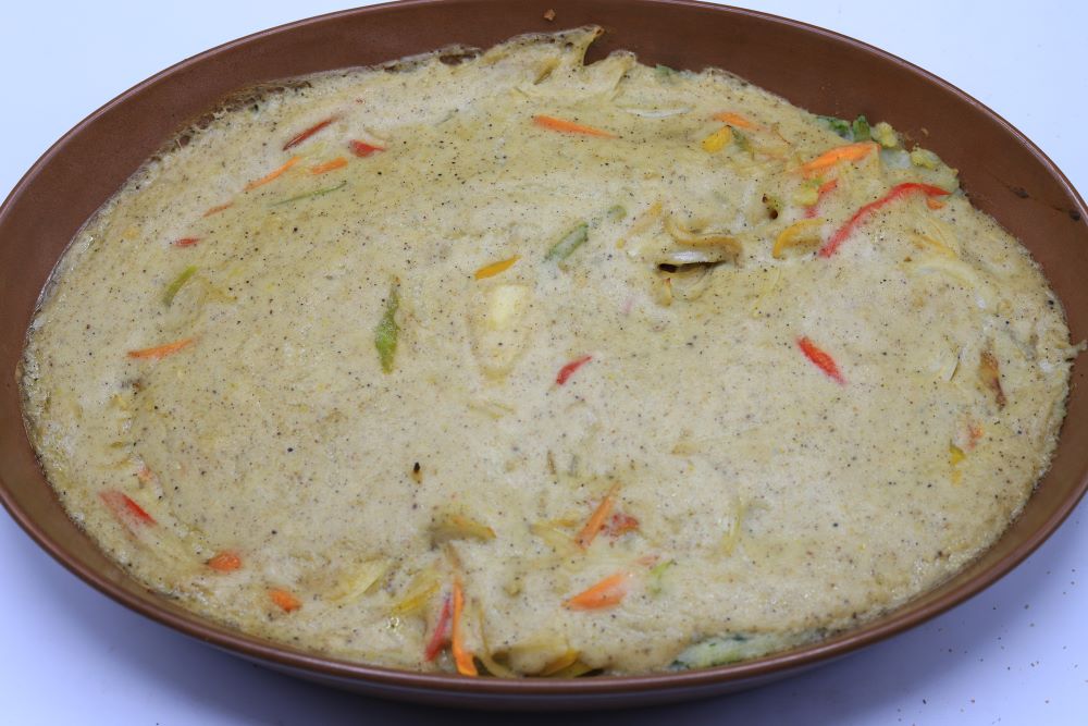 طاجن بطاطس بالخضروات