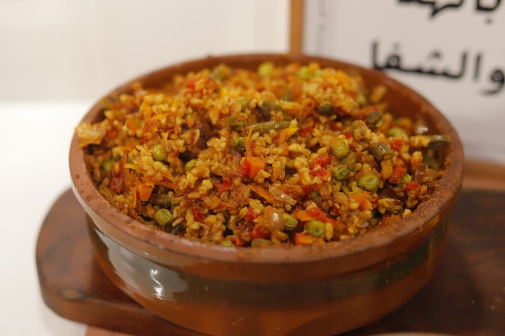 طاجن فريك بالخضار