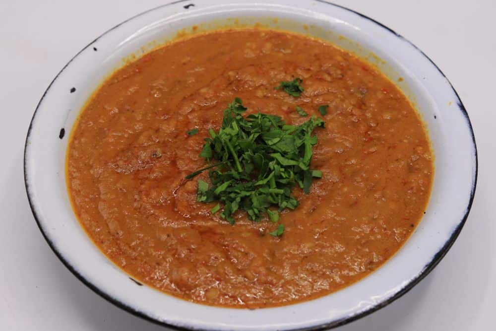 فول بالخضار المشوي