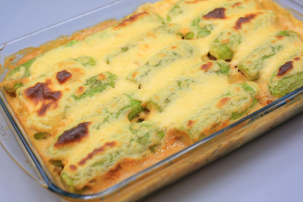 قوارب الكوسة بالبشاميل