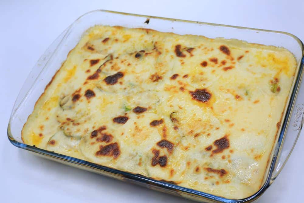 كوسه وباذنجان بالبشاميل