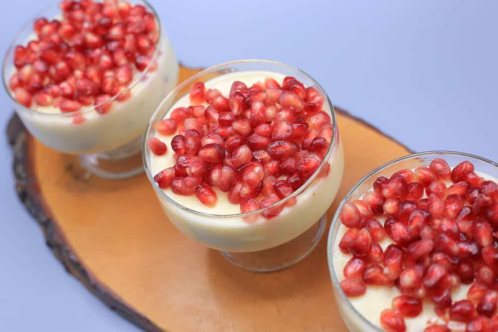 مهلبية الفانيلا بالرمان