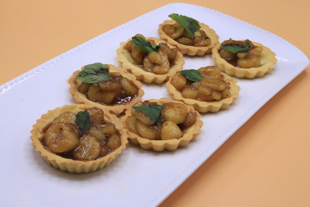 ميني تارت الموز المكرمل