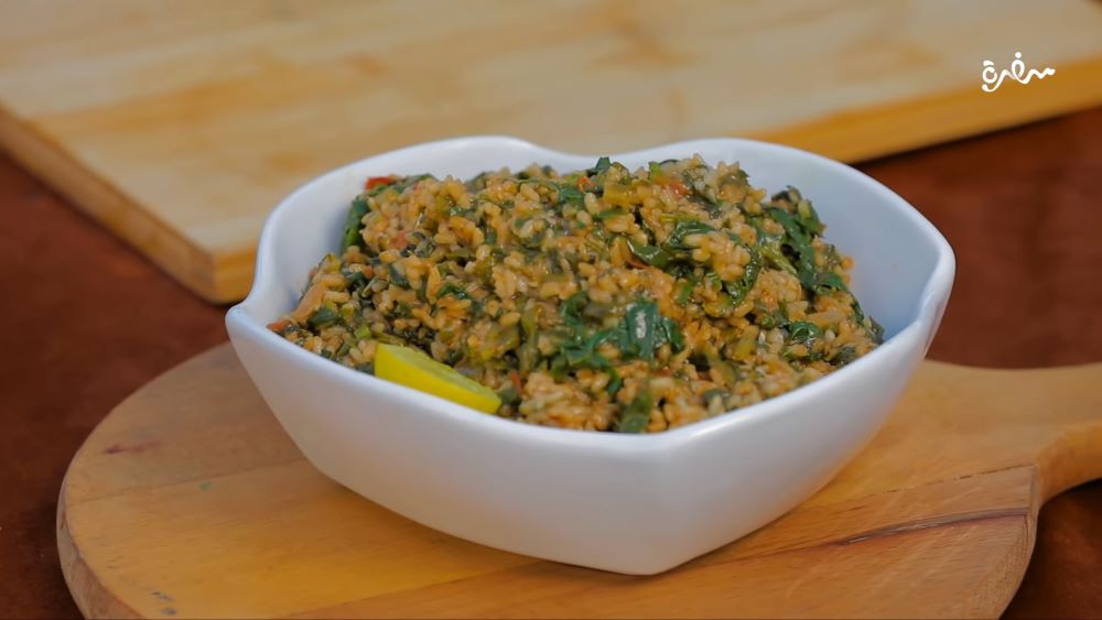 سبانخ بالأرز