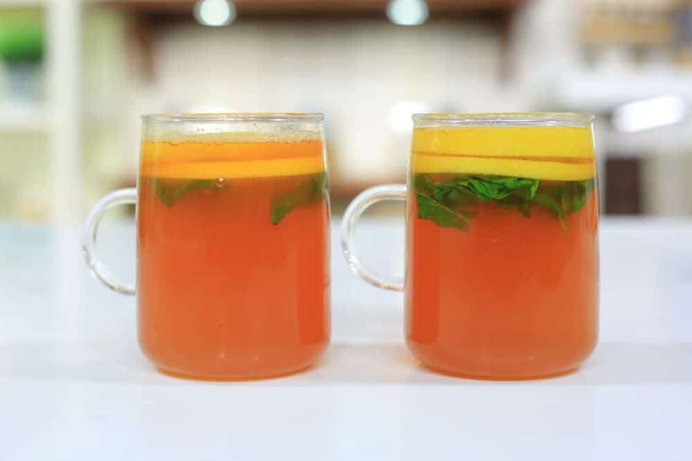 شاي بالليمون والنعناع