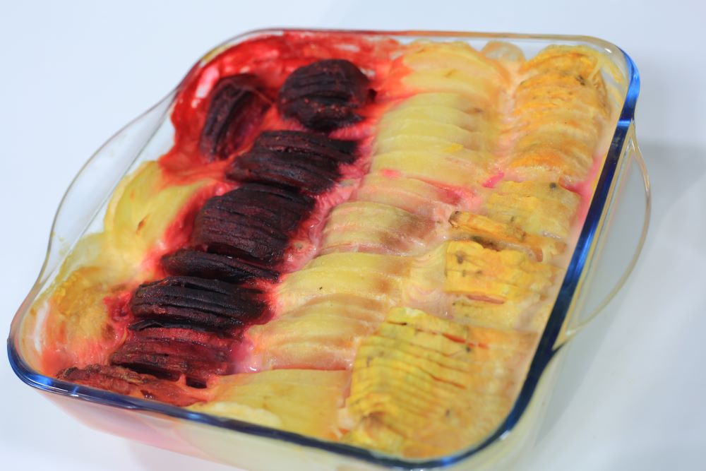 صينية خضار بالصوص الأبيض