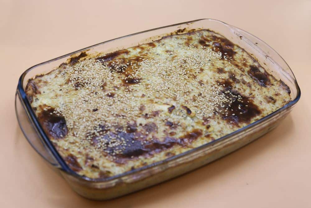 فطيرة البطاطس بالسبانخ