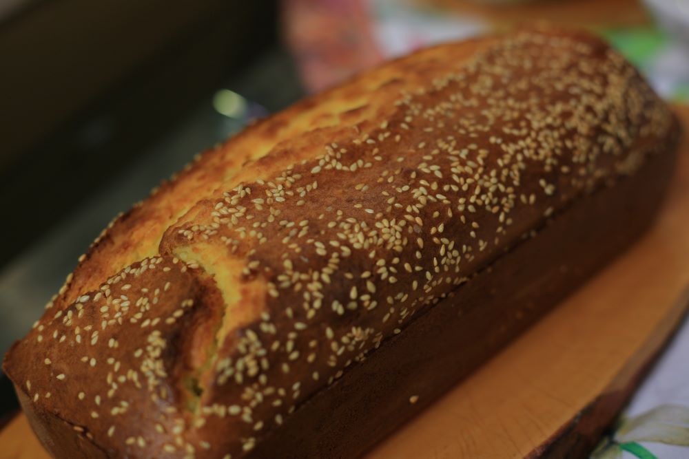 كيكة الجبنة بالسمسم