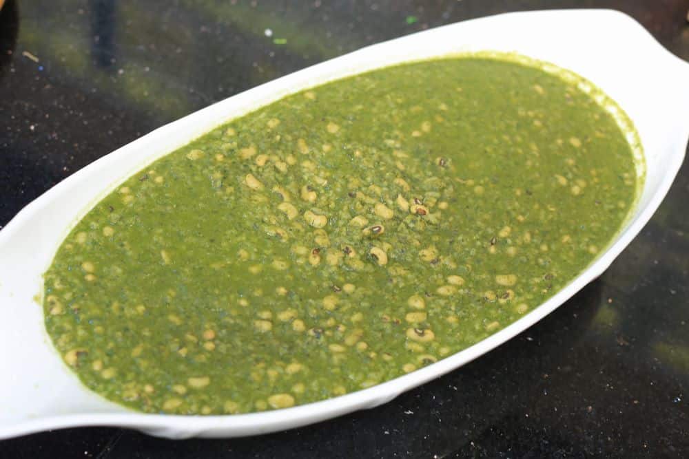 طاجن لوبيا بالسلق