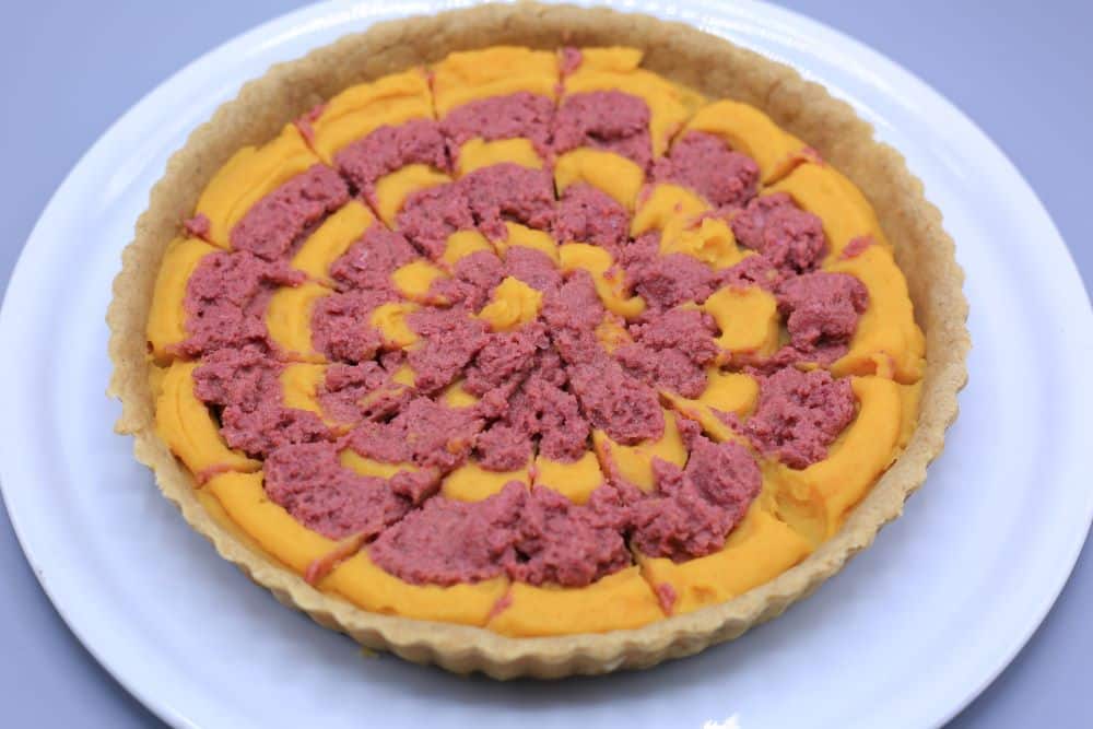 فطيرة البطاطا والكرنب الأحمر