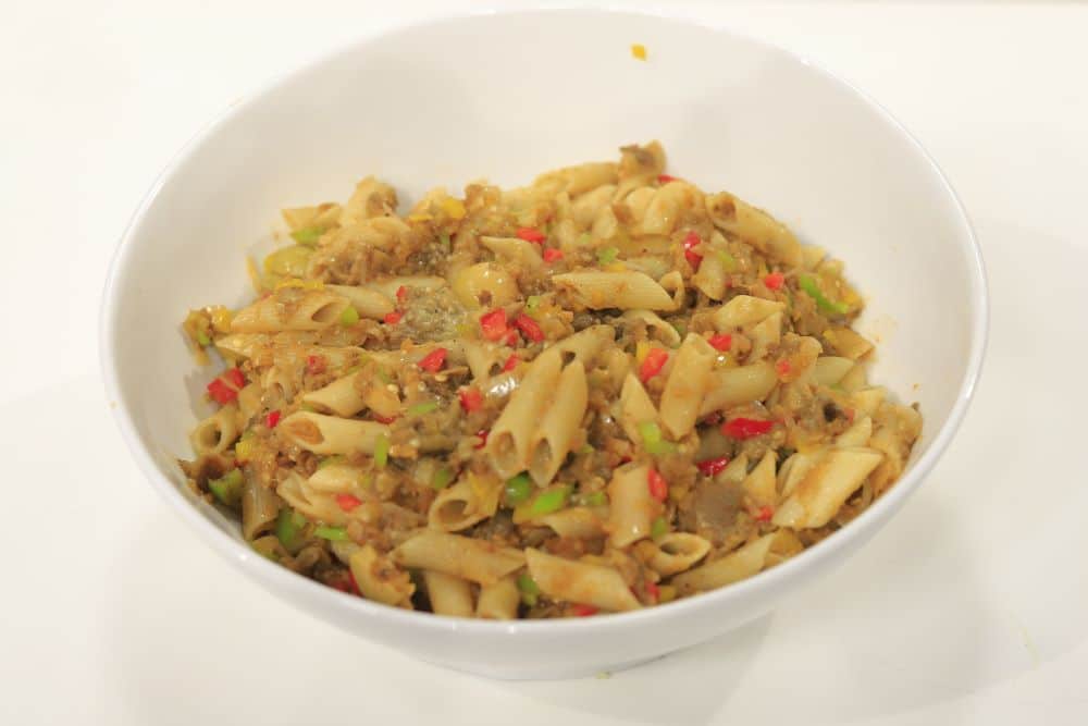 مكرونة بصوص الباذنجان