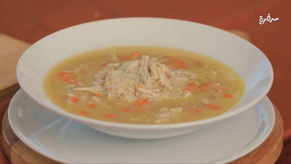 شوربة الأرز بالدجاج