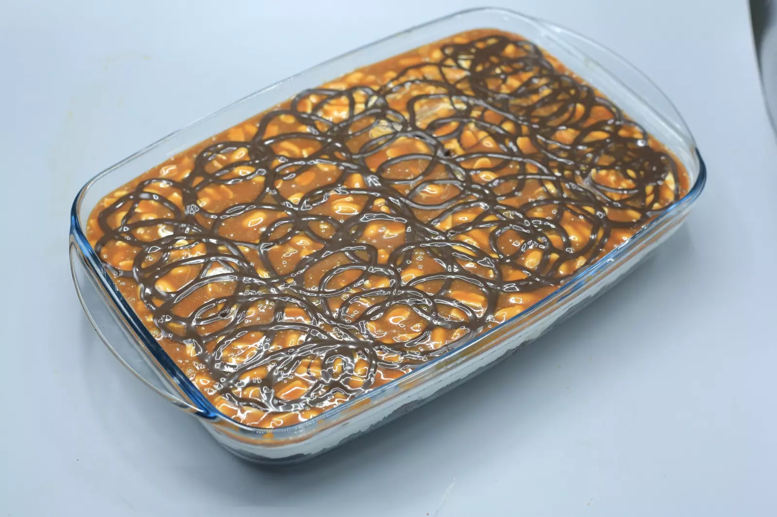 كيكة الكراميل والفول السوداني