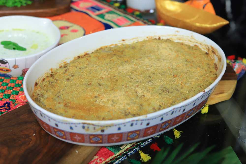 بطاطس بيوريه باللحمة