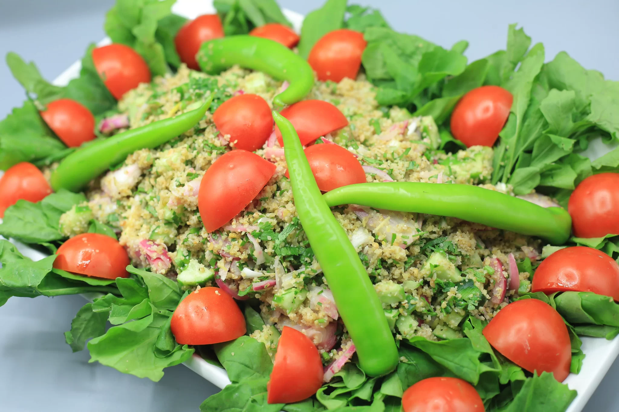 سلطة البرغل بالجرجير