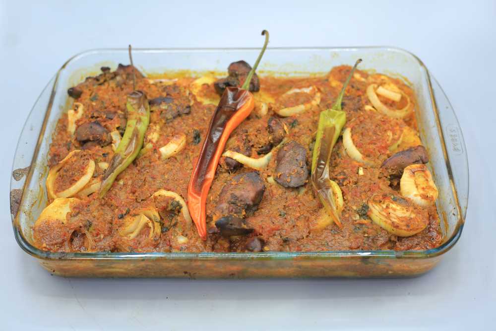 صينية بطاطس بالكبد والقوانص