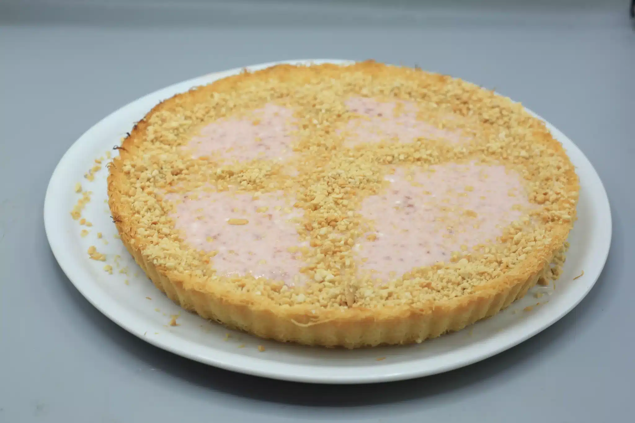 كنافة بالقشطة والمربى