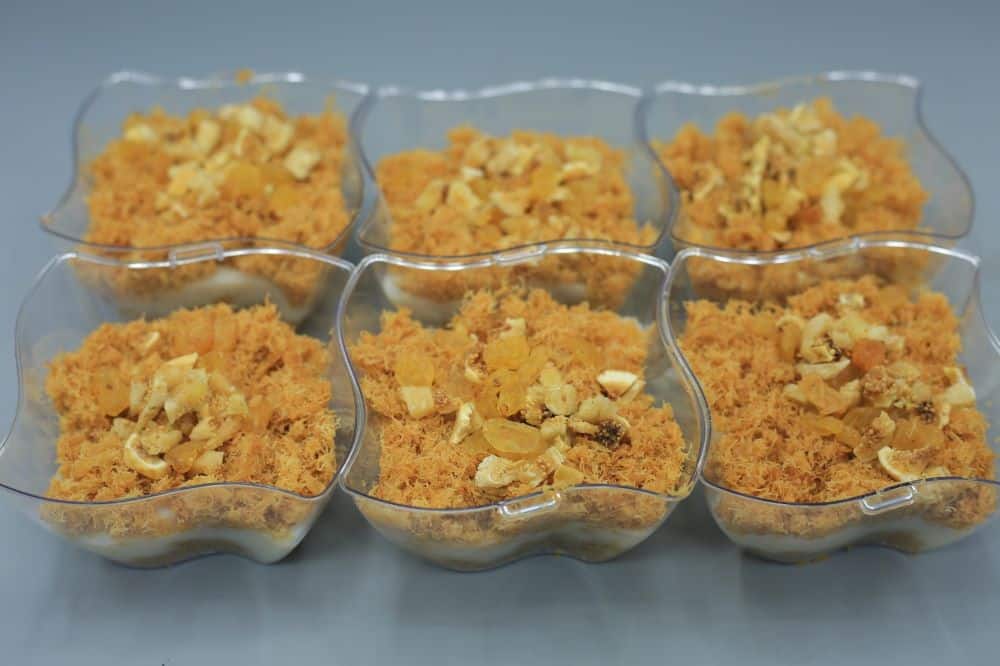 كنافة بالكريمة بدون فرن بطريقة ساندرا