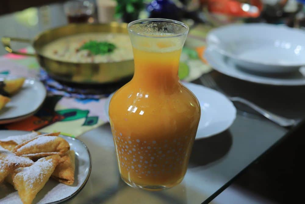 مشروب قمر الدين بالبرتقال