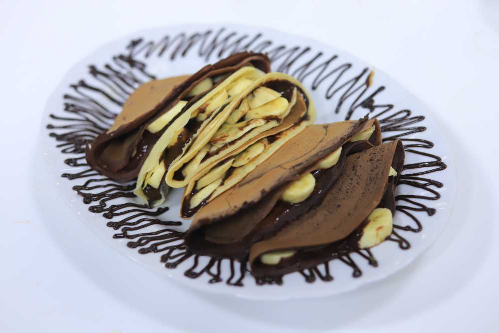 كريب الشوكولاتة الكريمي والموز