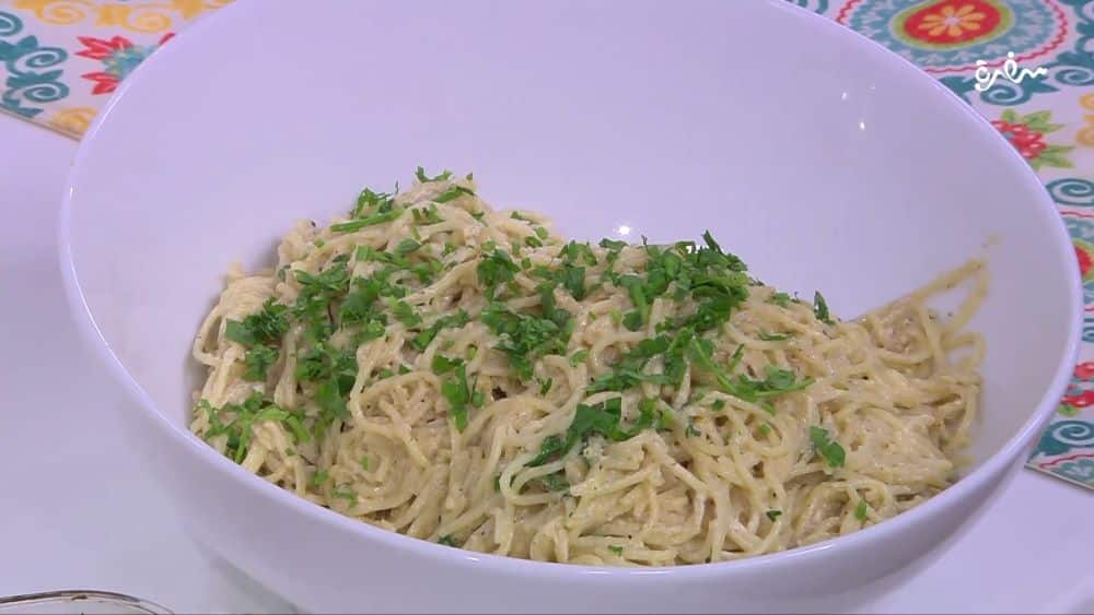 مكرونة بصوص الزبادي