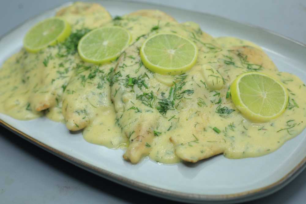 دجاج بصوص الليمون والشبت