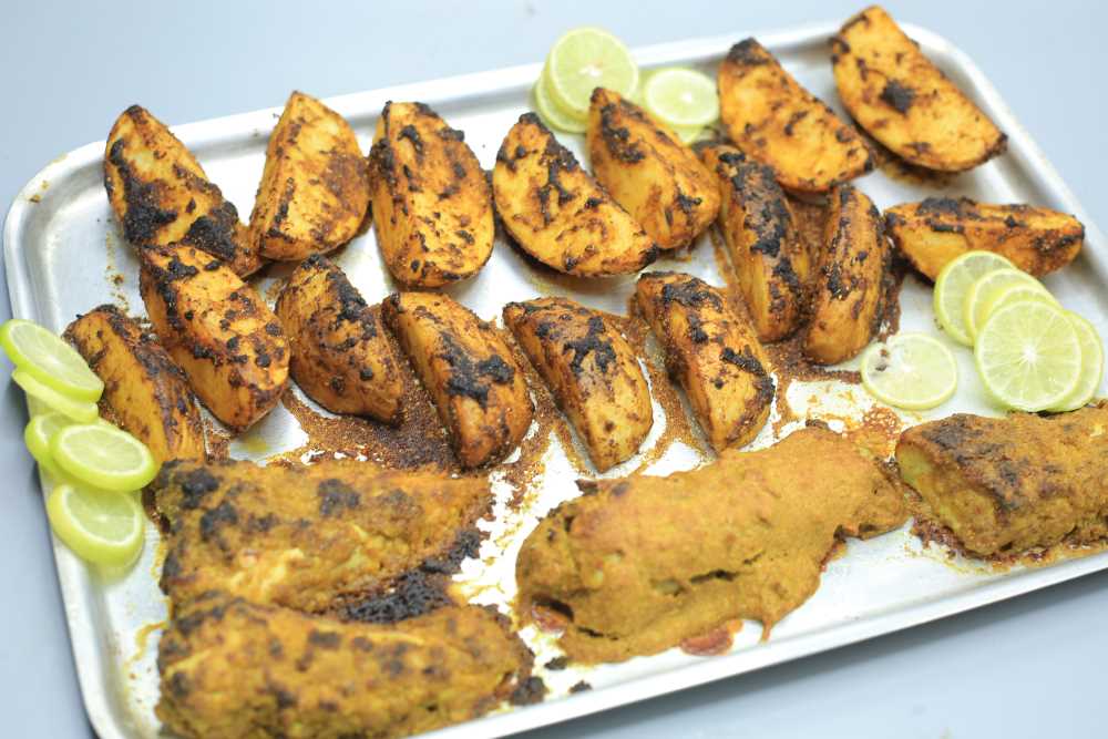 سمك وبطاطس محمرة لايت