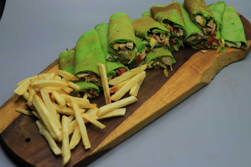 كريب سبانخ بالدجاج