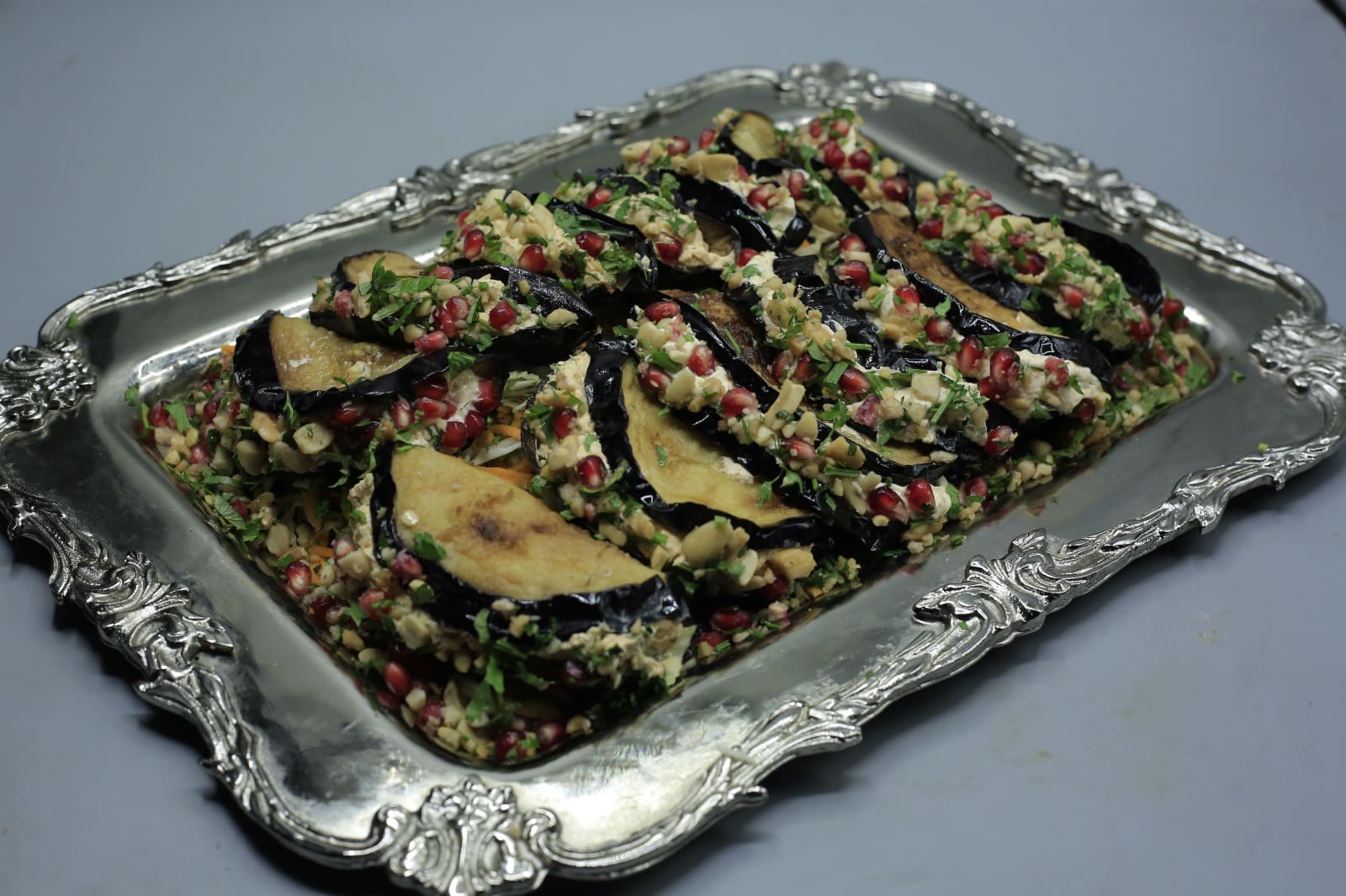 باذنجان بحشوة الجبنة الكريمية