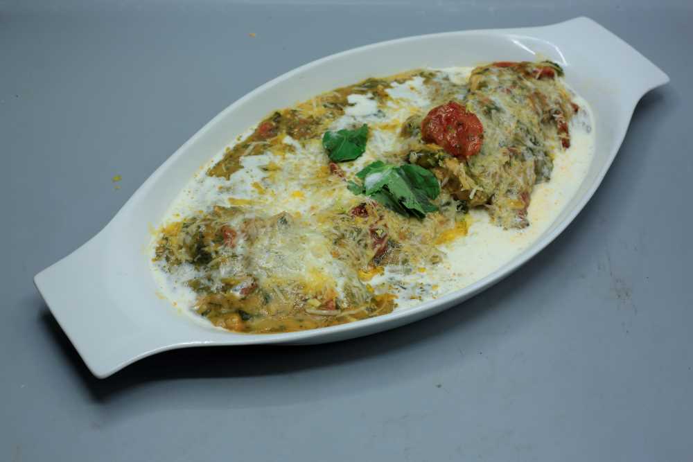 دجاج بالسبانخ