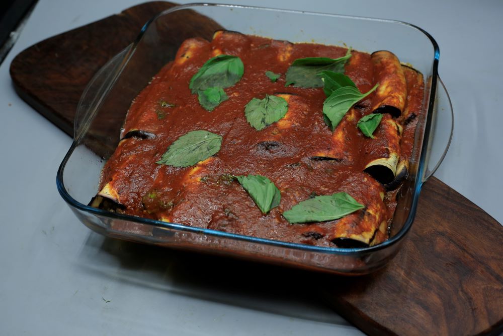 طبق الباذنجان باللحم