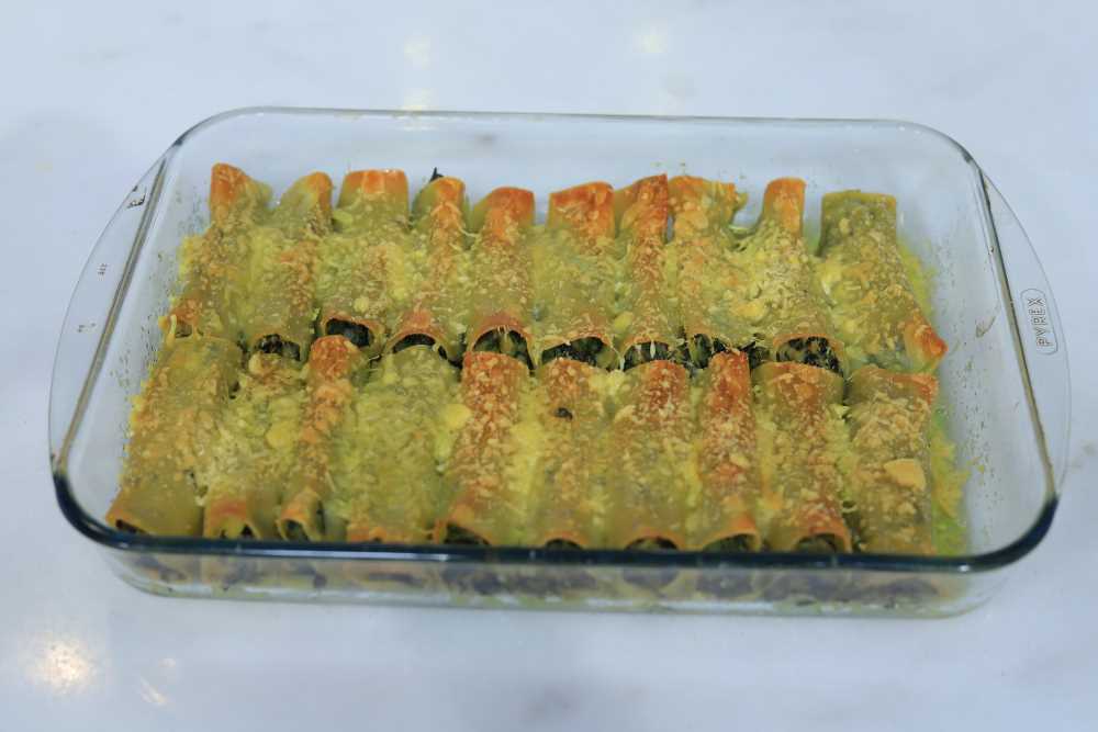 كانيلوني بالبطاطس والجرجير