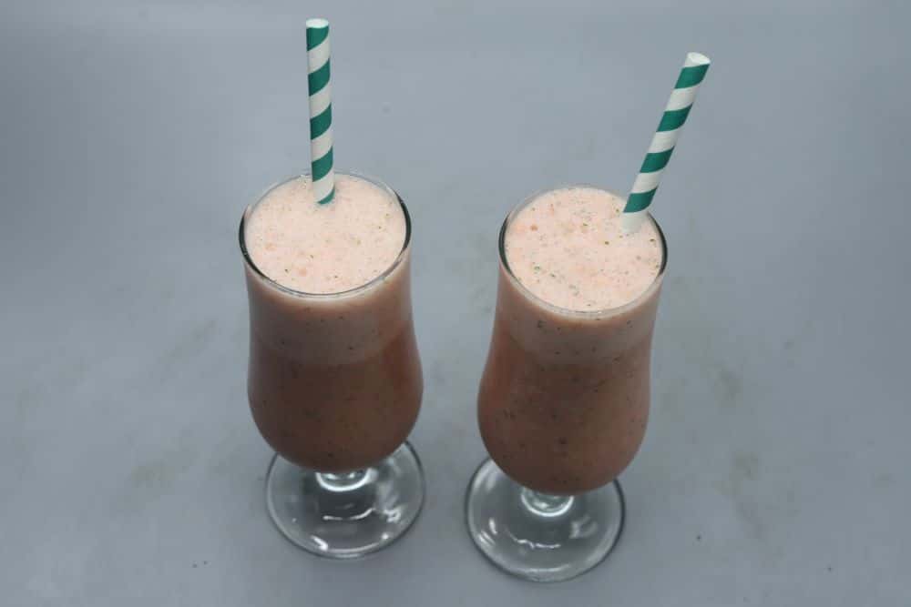 ميلك شيك بطيخ بالنعناع