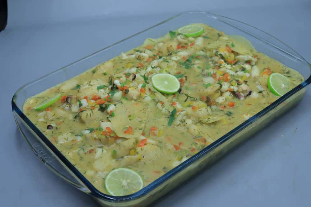 سمك فيليه بالشبت والكريمة