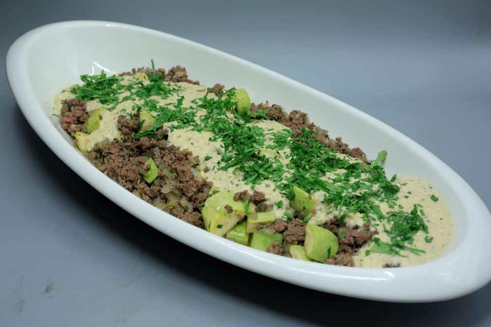 كوسة باللحم والزبادي